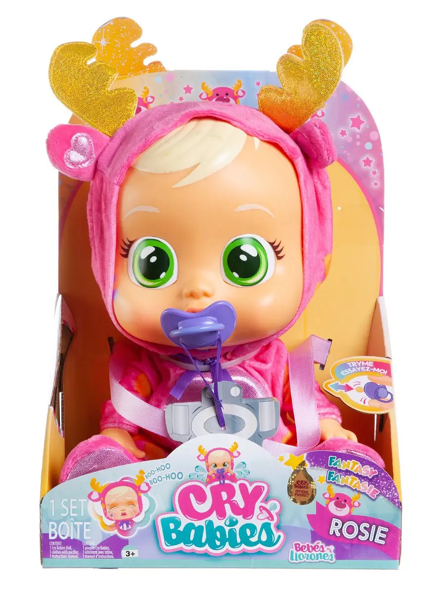 Кукла IMC Toys Cry Babies Плачущий младенец, Серия Fantasy, Rosie, 31 см  IMC toys 17068607 купить в интернет-магазине Wildberries