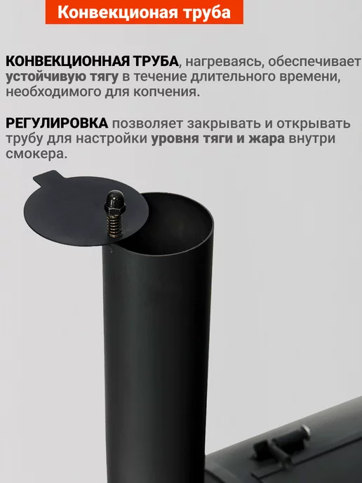 GoGarden Угольный гриль-бочка с коптильней уличный для дачи, вариант, фото 7