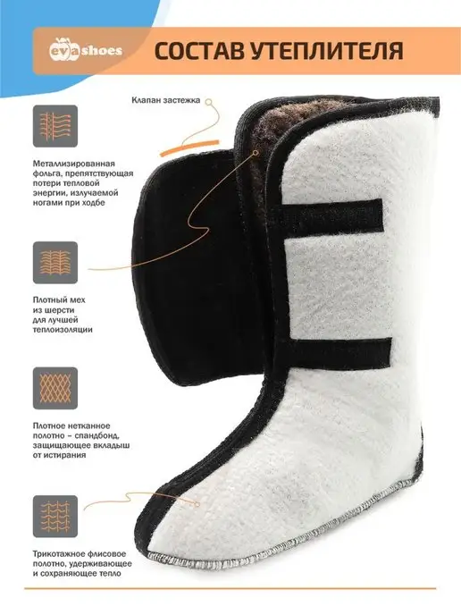 EVASHOES Сапоги резиновые зимние шипованные, зеленый, фото 4