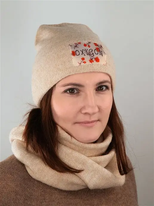 OXYGON Снуд Winter Rose, бежевый