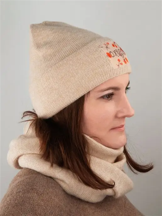 OXYGON Снуд Winter Rose, бежевый, фото 2
