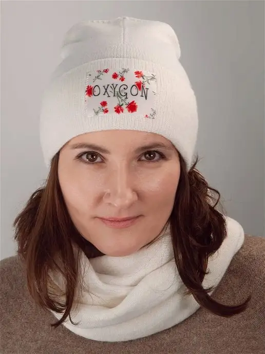 OXYGON Снуд Winter Rose, белый