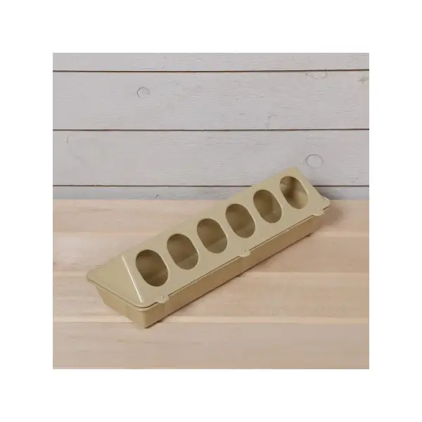 Кормушка-поилка для перепела, 12 ячеек, лотковая, пластик