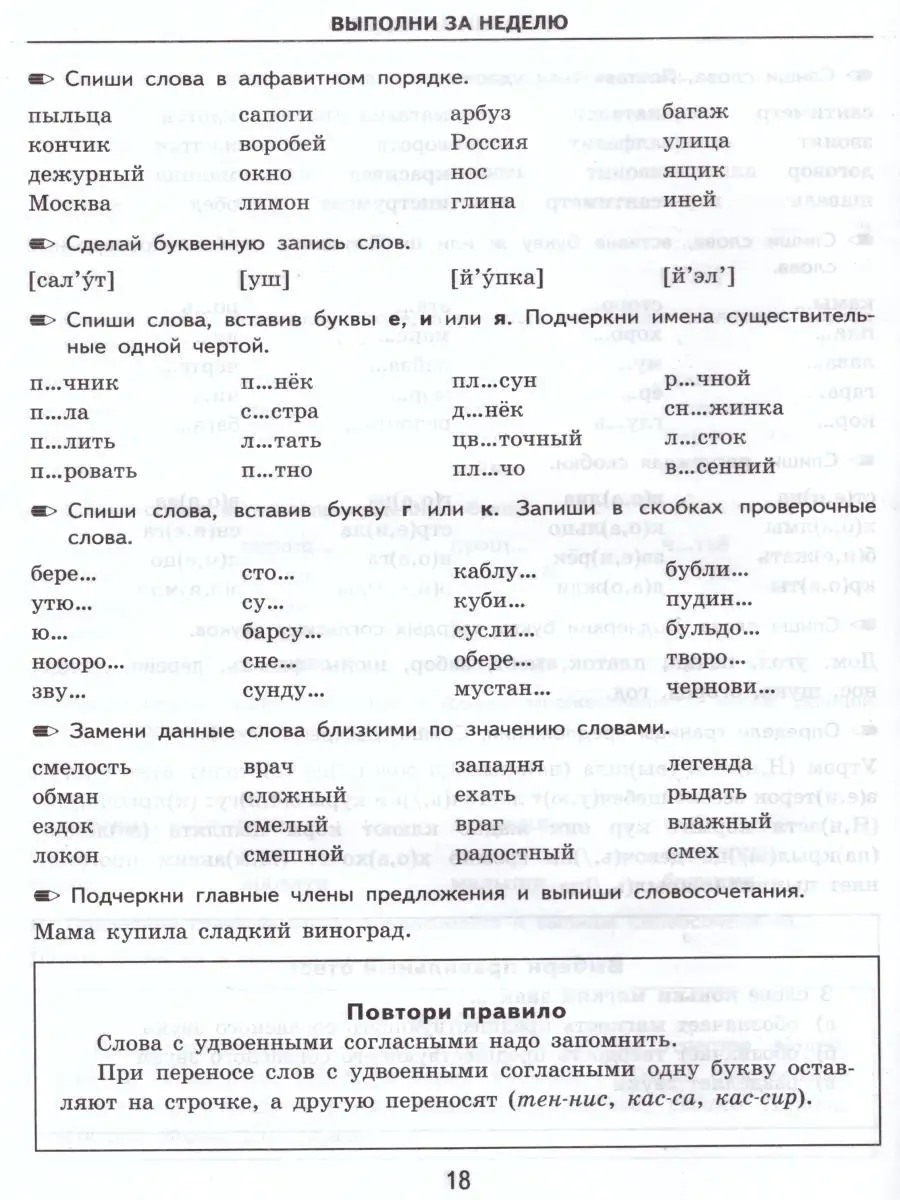 Тренировочные примеры по Русскому языку 2 класс. ФГОС Экзамен 17206501  купить в интернет-магазине Wildberries