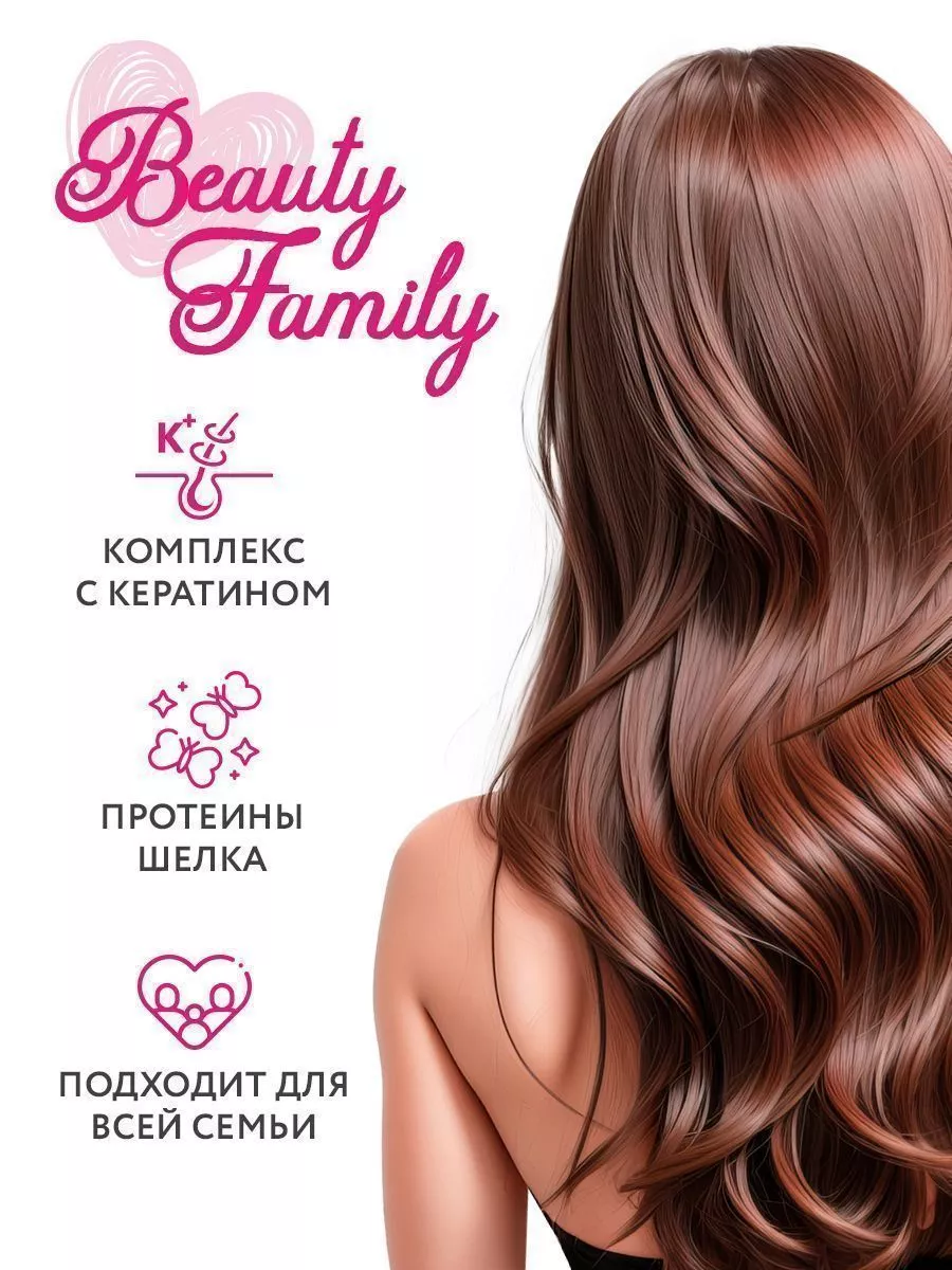 Шампунь для волос BEAUTY FAMILY с кератином, 500 мл Ollin Professional  17230449 купить за 554 ₽ в интернет-магазине Wildberries