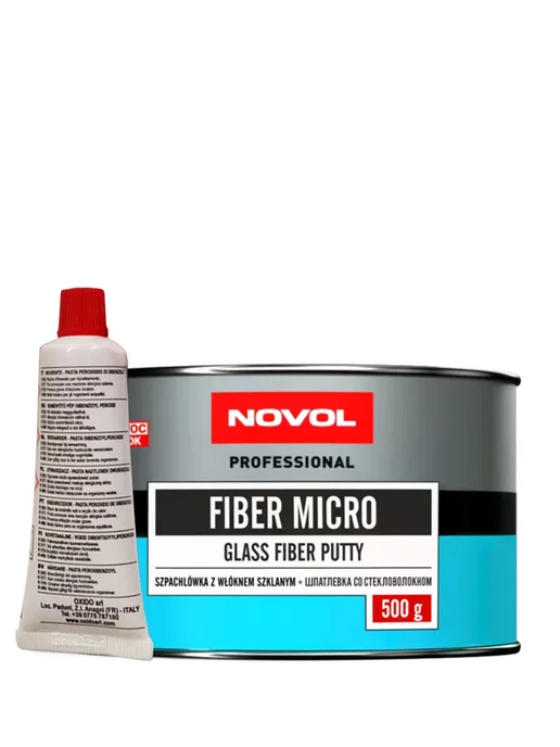 NOVOL Шпатлевка FIBER MICRO, с коротким стекловолокном, 500 гр, 500 г, фото 5