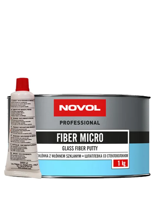 NOVOL Шпатлевка FIBER MICRO, с коротким стекловолокном, 500 гр, 1 кг, фото 5