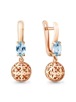 Ювелирные серьги AQUAMARINE 17290901 купить за 2 146 ₽ в интернет-магазине Wildberries