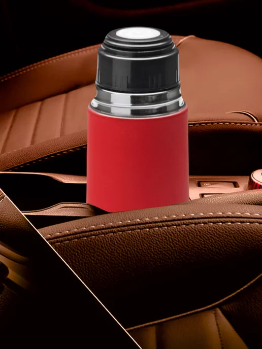 Термос маленький красный 750 мл - фото 10