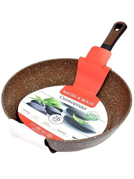 Сковорода с антипригарным покрытием и съемной ручкой, 26 см - фото 13