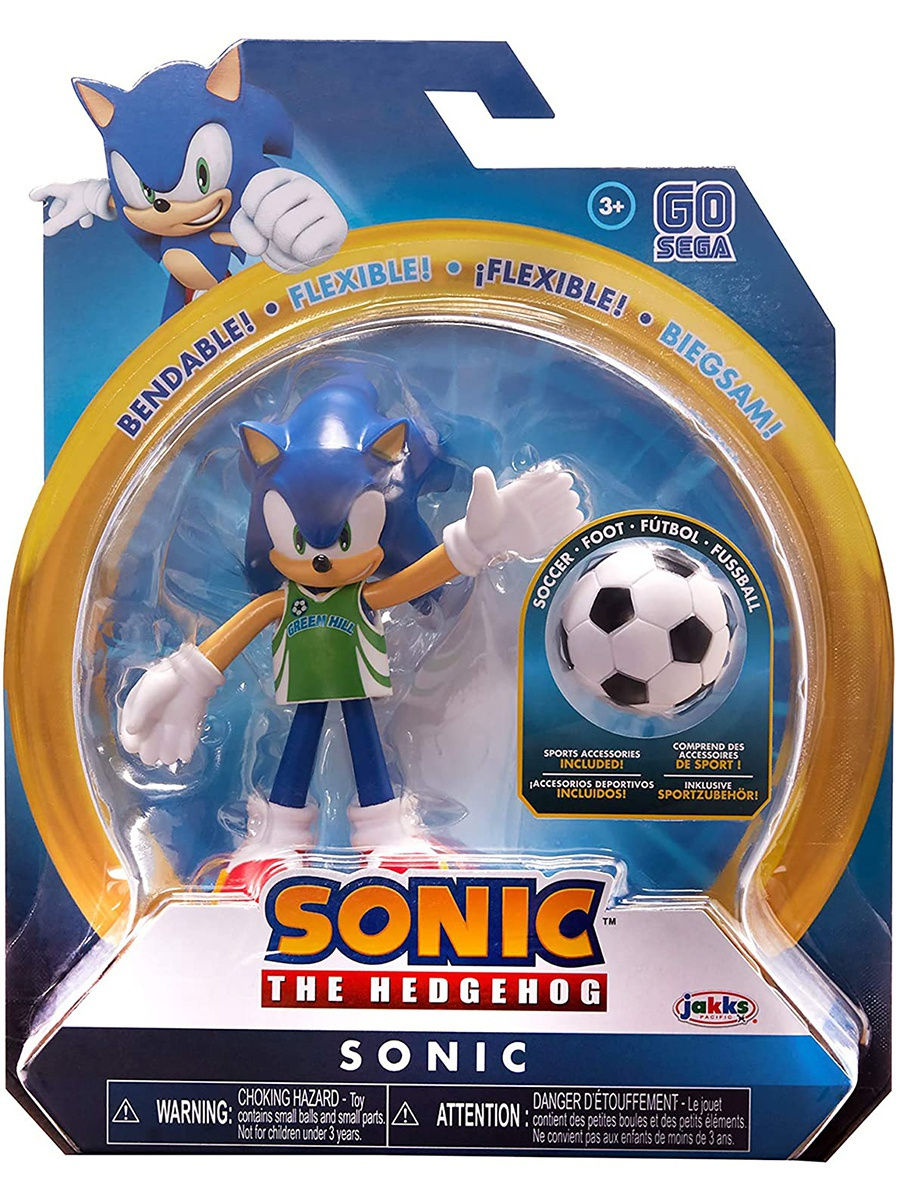 Подвижная фигурка Соник футболист Sonic Soccer Figure 10 см Jakks Pacific  17356973 купить в интернет-магазине Wildberries