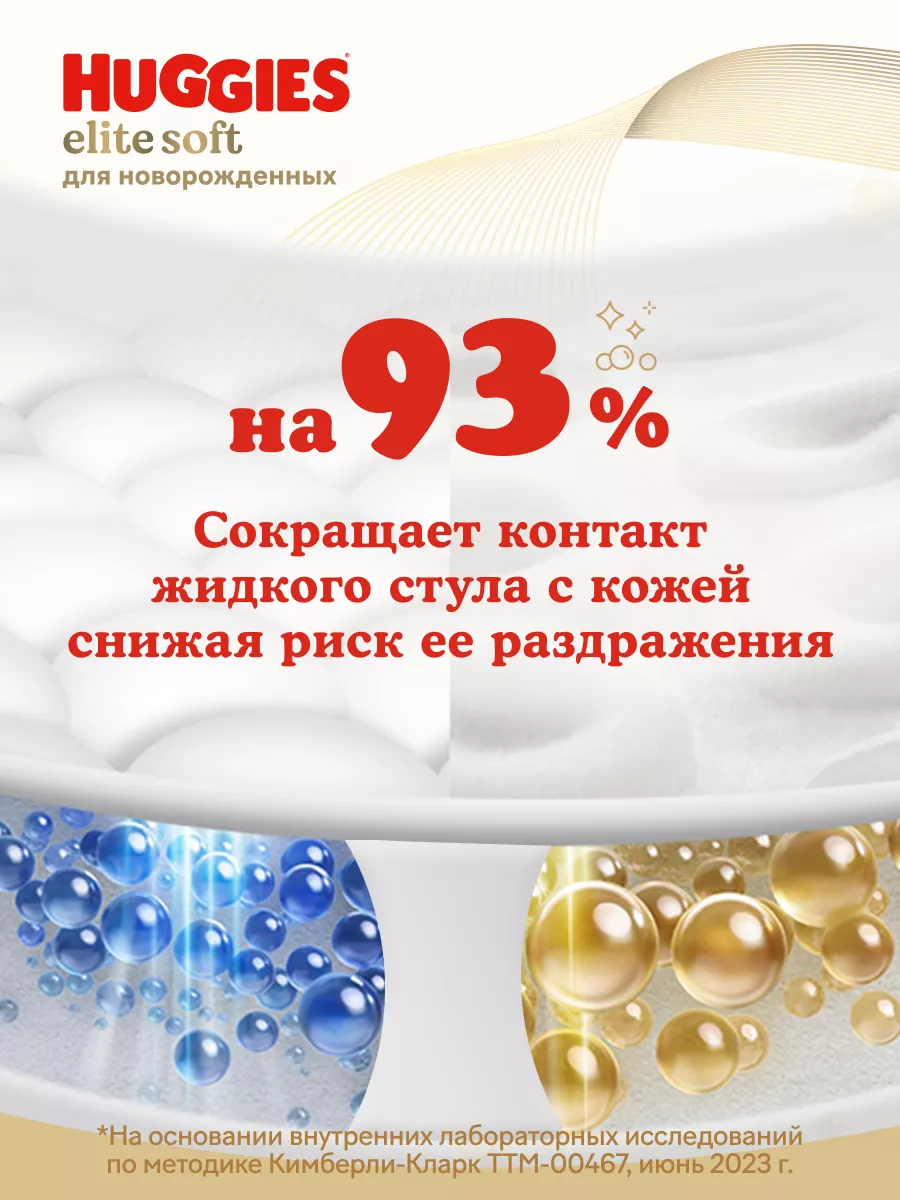 Подгузники для новорожденных Elite Soft 1 р 3-5 кг 100 шт HUGGIES 17358082  купить за 1 580 ₽ в интернет-магазине Wildberries