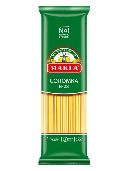 Makfa Макароны длинные "Соломка" 400 г, 400 г