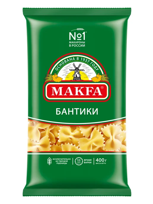 Makfa Макароны "Бантики" 400 г, 400 г