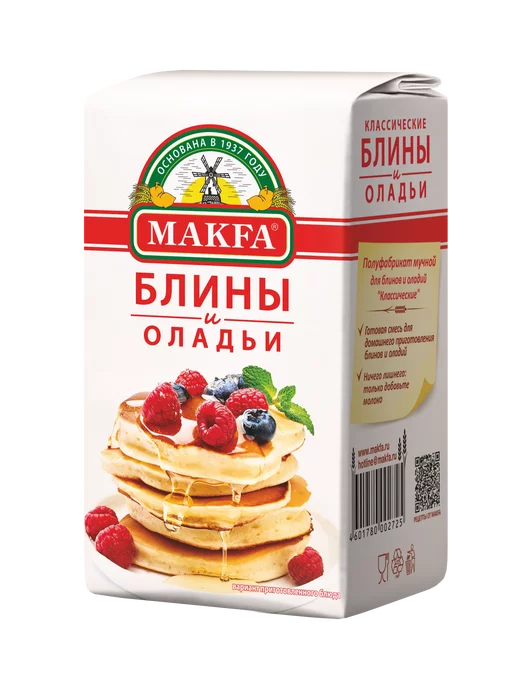 Makfa Готовая мучная смесь для блинов и оладий 1 кг, 1 кг, фото 2