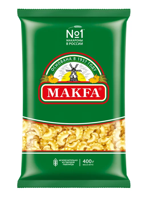 Makfa Макароны "Петушиные Гребешки" 400 г, 400 г