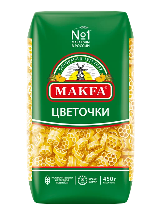 Makfa Макароны "Цветочки" 450 г, 450 г