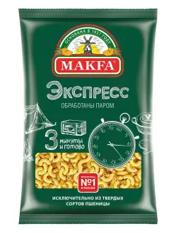 Макароны "Рожки-экспресс" 400 г MAKFA 17416670 купить за 74 ₽ в интернет-магазине Wildberries