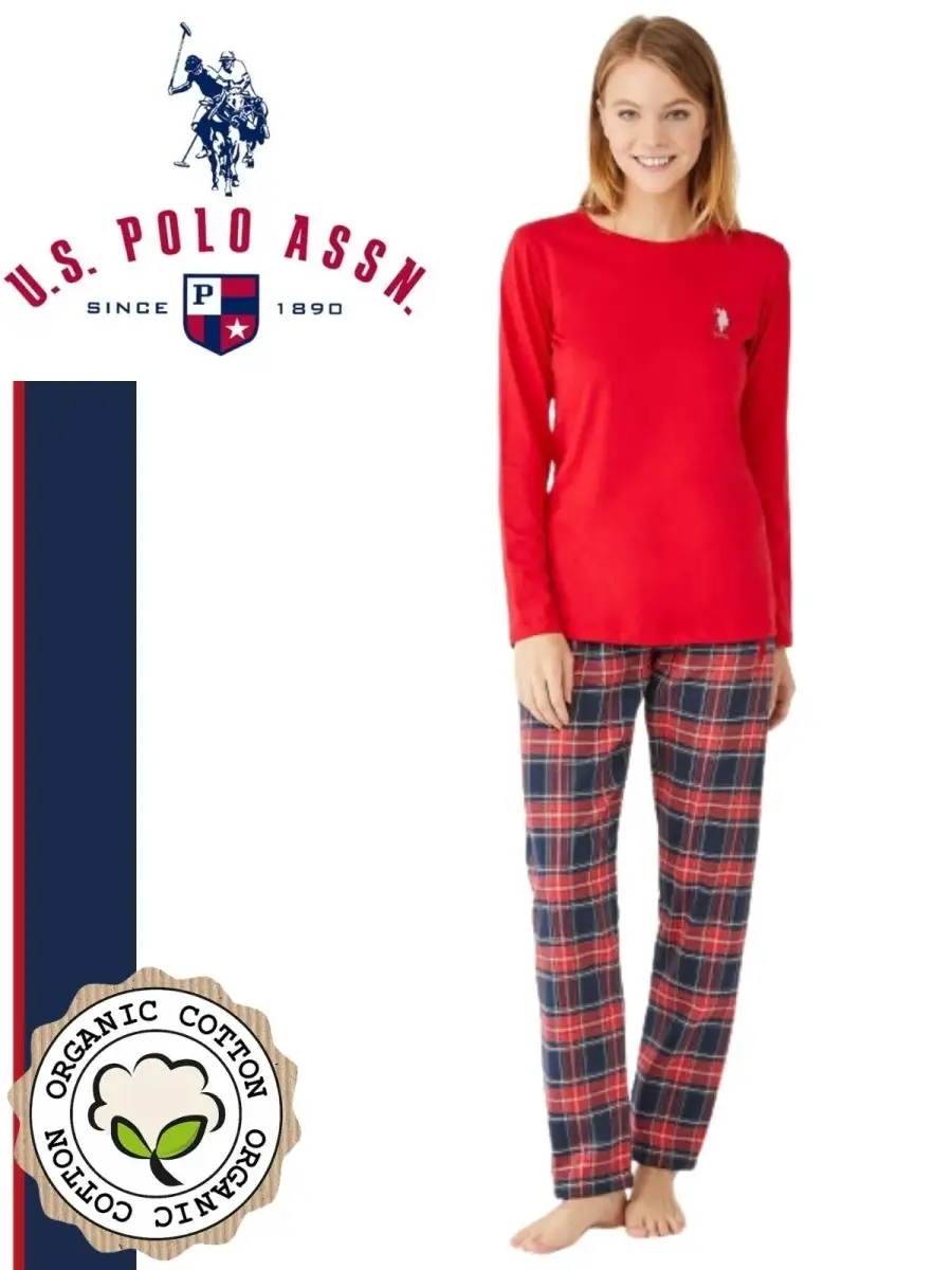 U.S. POLO ASSN / Пижама / Пижама женская / Турецкий трикотаж / Производство  Турция U.S. POLO ASSN 17440835 купить в интернет-магазине Wildberries