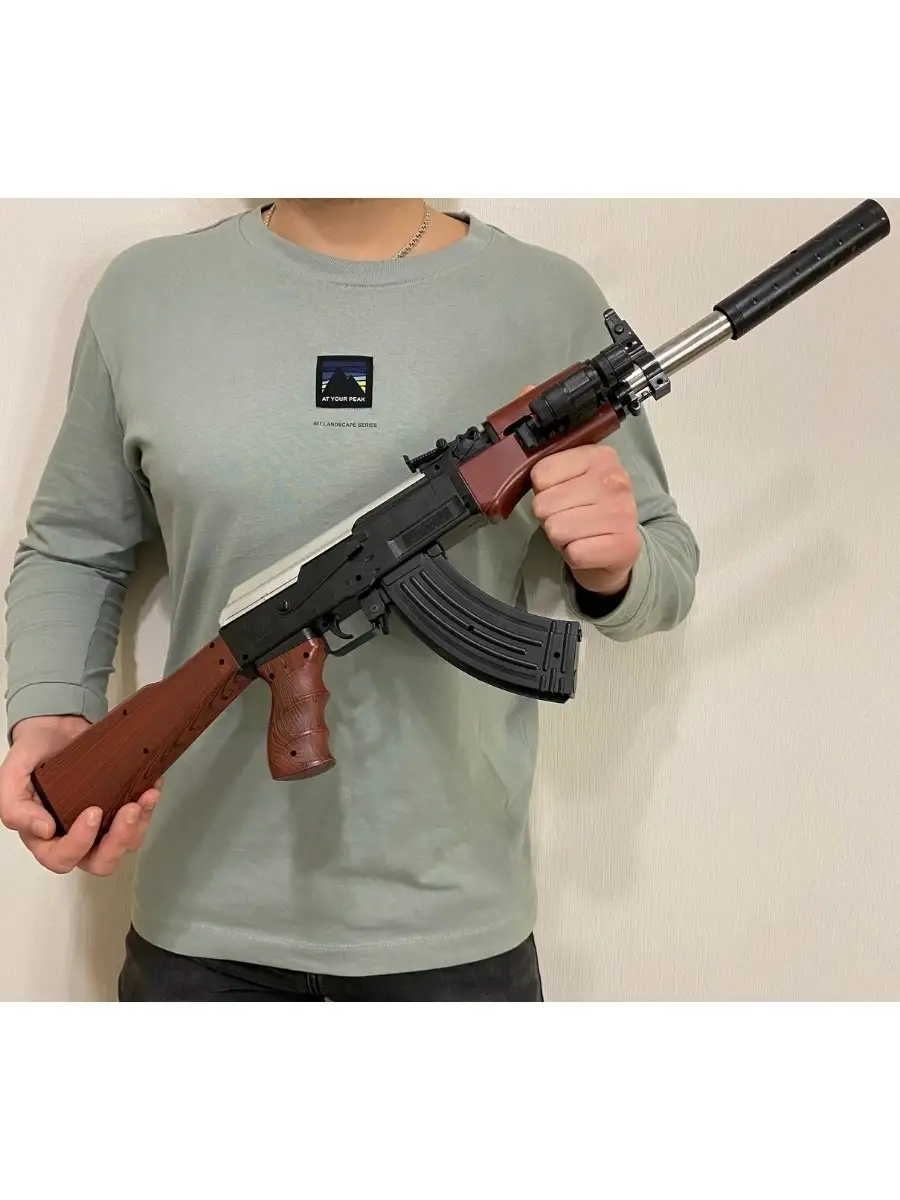 Автомат АК-47. Автомат Калашникова AK-47. Игрушечный. Игрушечное оружие.  Лазерный прицел. Подарок Ocean toys 17443589 купить в интернет-магазине  Wildberries