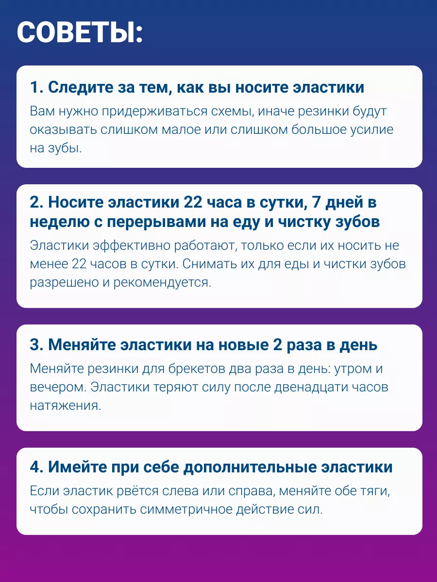 Ортодонтические эластики и резинки для брекетов [установка брекетов с резинками в Москве]