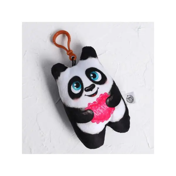 Мягкая игрушка, подвеска "Люблю", пандочка
