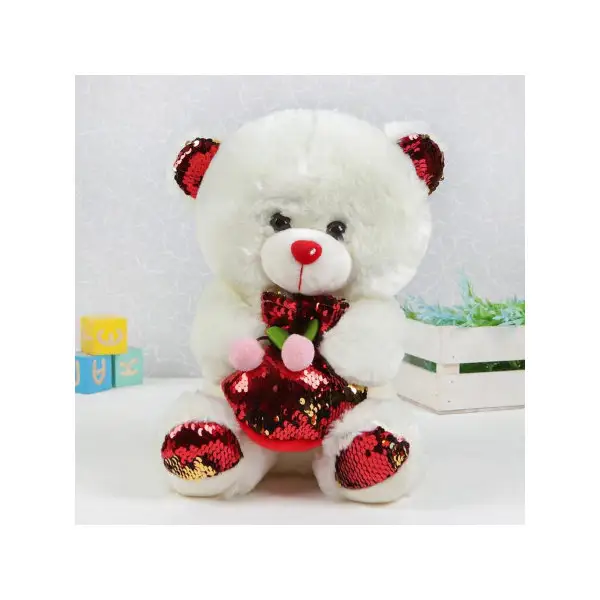 Мягкая игрушка "Мишка с мешочком", пайетки