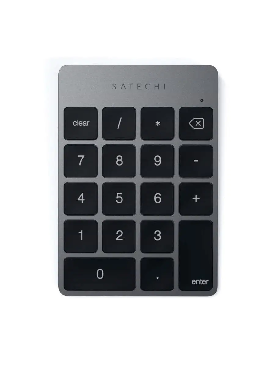 Беспроводной цифровой блок клавиатуры Aluminum Slim Keypad Numpad. Цвет  серый космос. SATECHI 17464171 купить за 3 346 ₽ в интернет-магазине  Wildberries