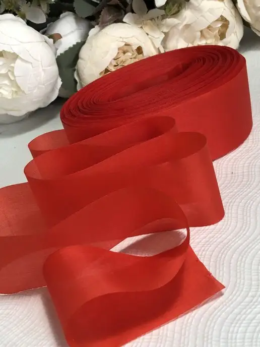 MARANSO textile Лента капроновая, красно-розовый, розовый, фото 2