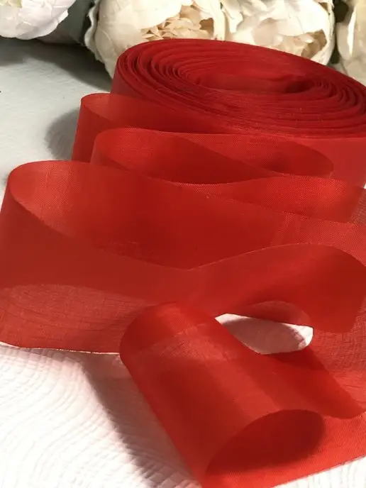 MARANSO textile Лента капроновая, красно-розовый, розовый, фото 3