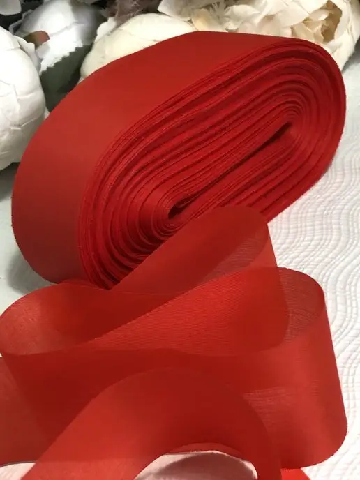 MARANSO textile Лента капроновая, красно-розовый, розовый, фото 5