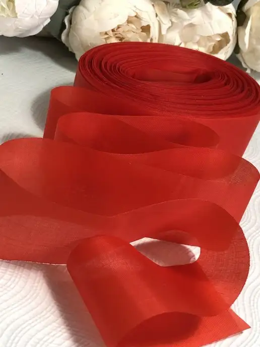 MARANSO textile Лента капроновая, красно-розовый, розовый, фото 8