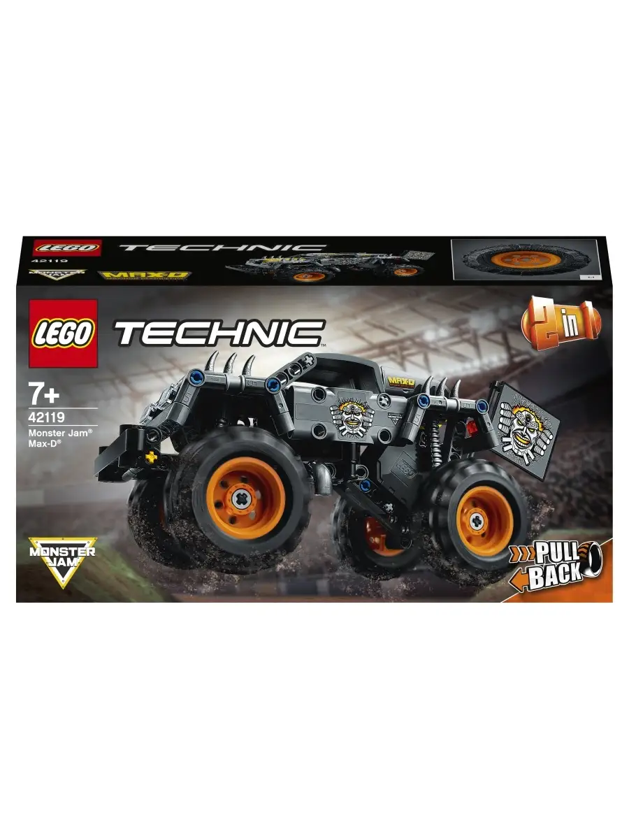 Конструктор LEGO Technic 42119 Monster Jam Max-D / игрушка 2 в 1, активная  игра, увлекательная LEGO 17529375 купить в интернет-магазине Wildberries