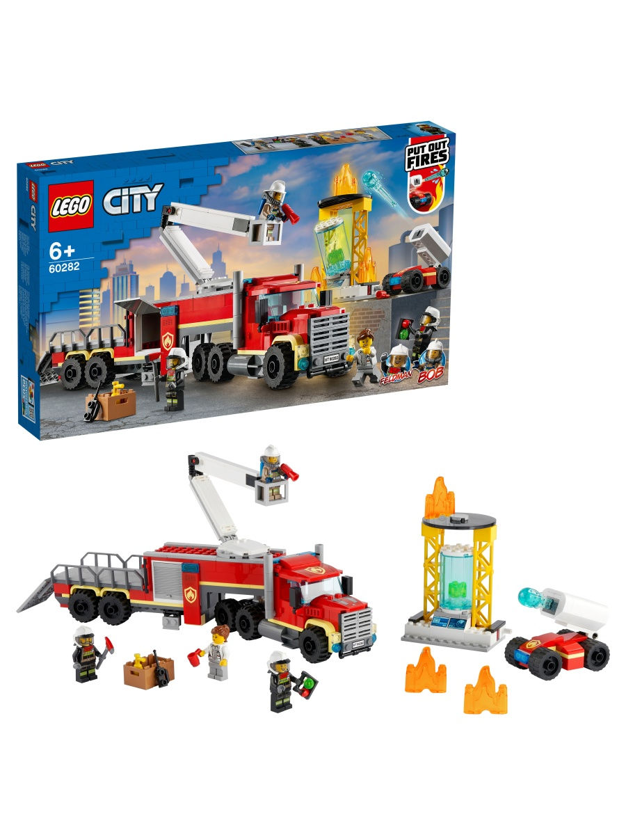 Конструктор LEGO City Fire 60282 Команда пожарных / детский игровой набор,  классный, строительный LEGO 17529386 купить в интернет-магазине Wildberries