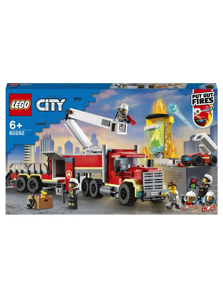 Конструктор LEGO City Fire 60282 Команда пожарных / детский игровой набор,  классный, строительный LEGO 17529386 купить в интернет-магазине Wildberries