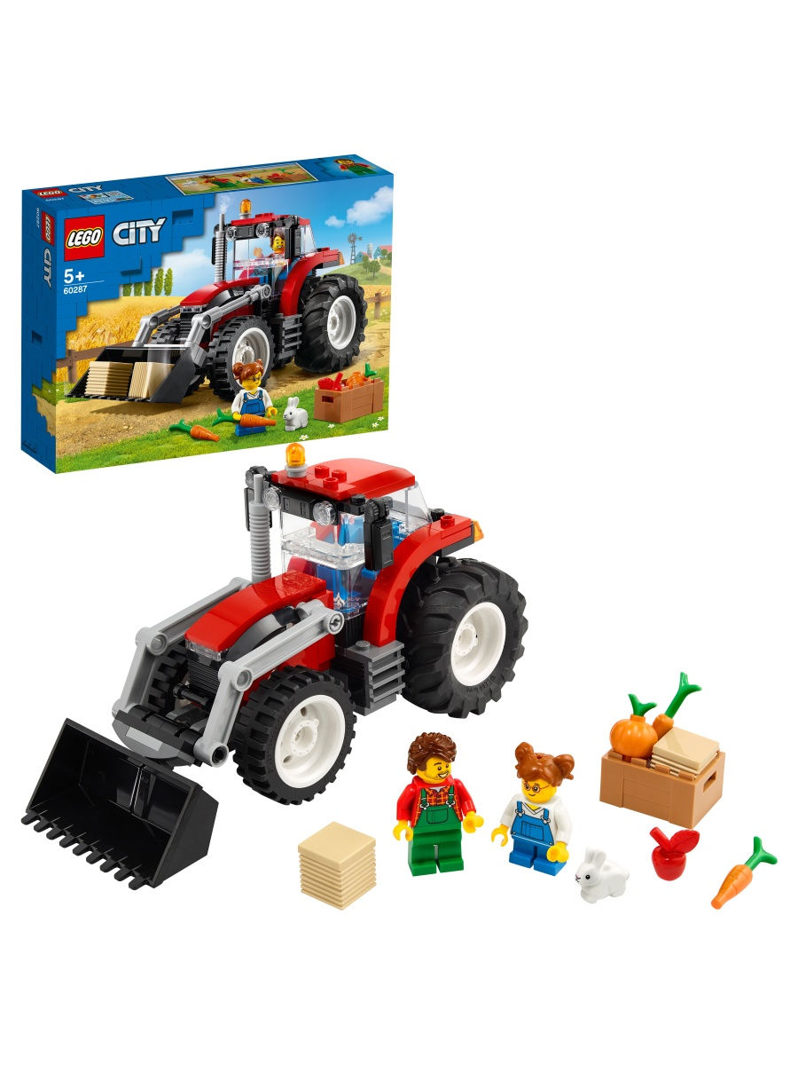 Конструктор LEGO City Great Vehicles 60287 Трактор / игрушка в дорогу,  ферма, детский игровой набор LEGO 17529391 купить в интернет-магазине  Wildberries