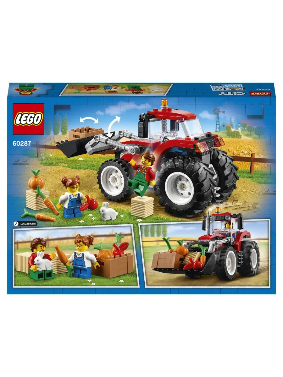 Конструктор LEGO City Great Vehicles 60287 Трактор / игрушка в дорогу,  ферма, детский игровой набор LEGO 17529391 купить в интернет-магазине  Wildberries