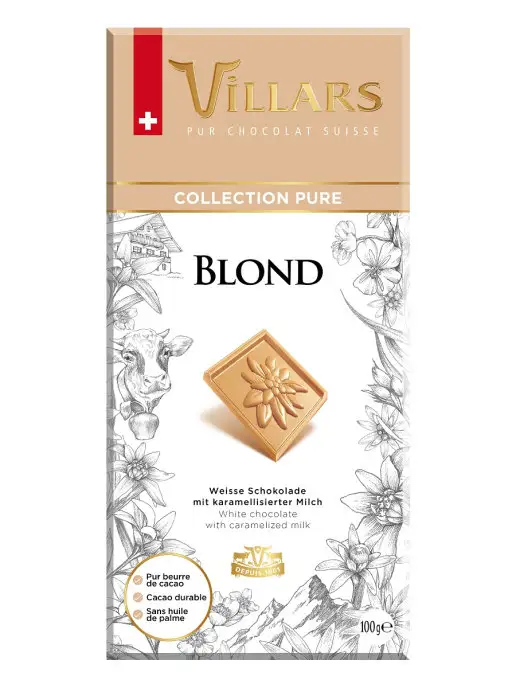 Villars Белый шоколад с карамелизированным молоком, 100г, 100 г