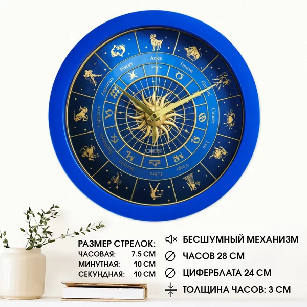 Часы настенные интерьерные Гороскоп d-28 см