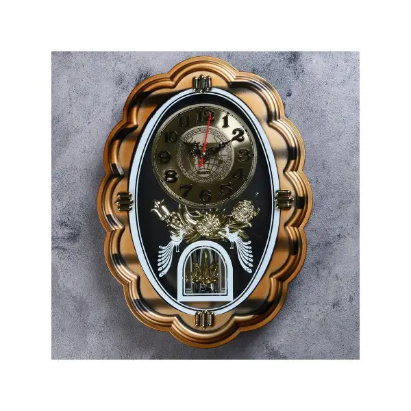 Часы настенные, серия: Маятник, «Павлины», 32х24 см