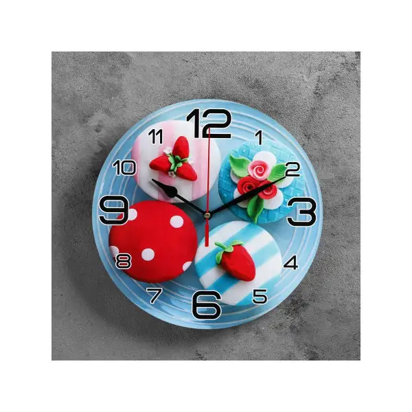 Часы настенные, серия: Кухня, «Мини тортики», 24 см