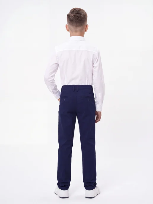 Yuke jeans Брюки школьные на подростка большие размеры, синий, фото 7