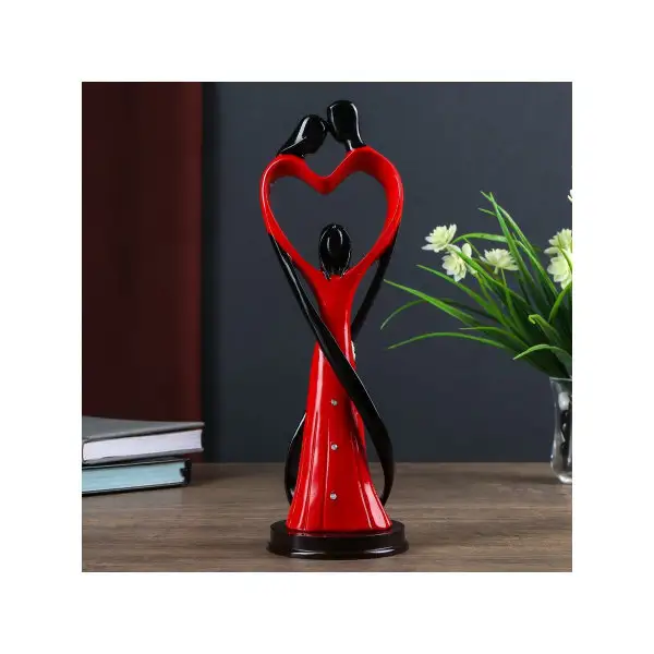 Сувенир «Семья» стразы, красно-чёрная 31,5*8*10,5 см