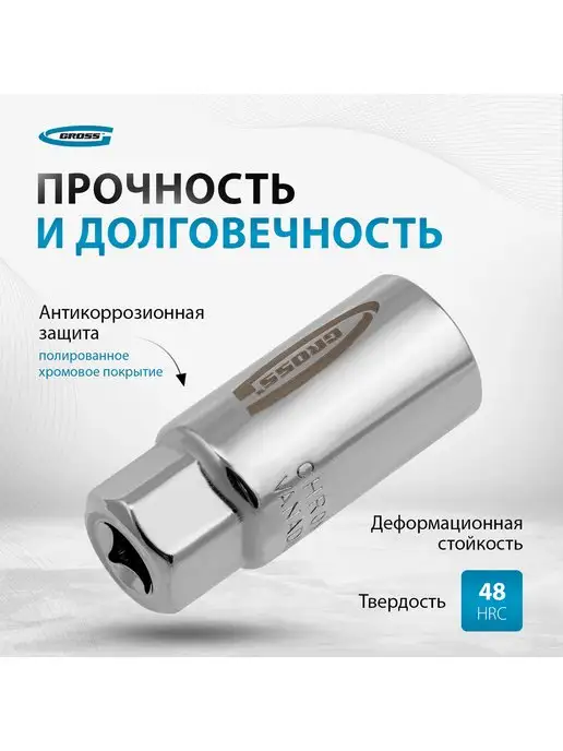 GROSS Головка торцевая многоразмерная 6-21 мм, 3 8", 13191, вариант, фото 3