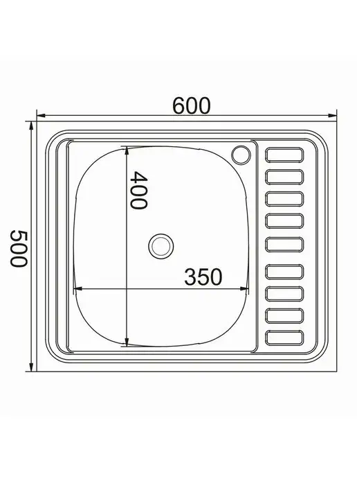 MIXLINE Мойка для кухни нержавейка 50х60, 50x60, фото 5