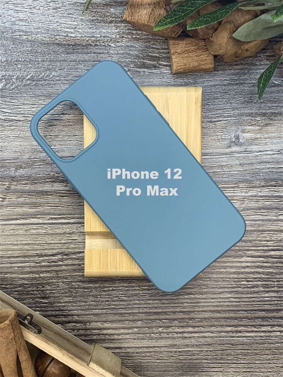 Чехол на айфон Case Space. Чехол на айфон 12 про Макс. Чехол для iphone 12 Pro Max Silicone Case (хвойно-зелёный).