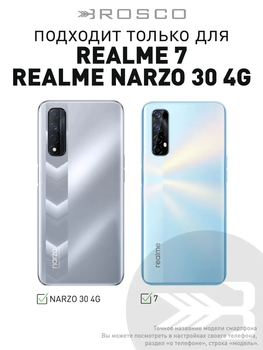 Чехол для Realme 7 Narzo 30 4G Реалми 7 Нарзо 30 4Г Rosco 17633318 купить  за 389 ₽ в интернет-магазине Wildberries