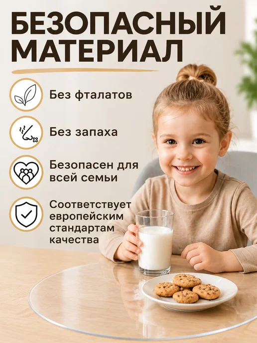 NASTOL Салфетки сервировочные прозрачные круглые плейсматы, прозрачный, фото 3