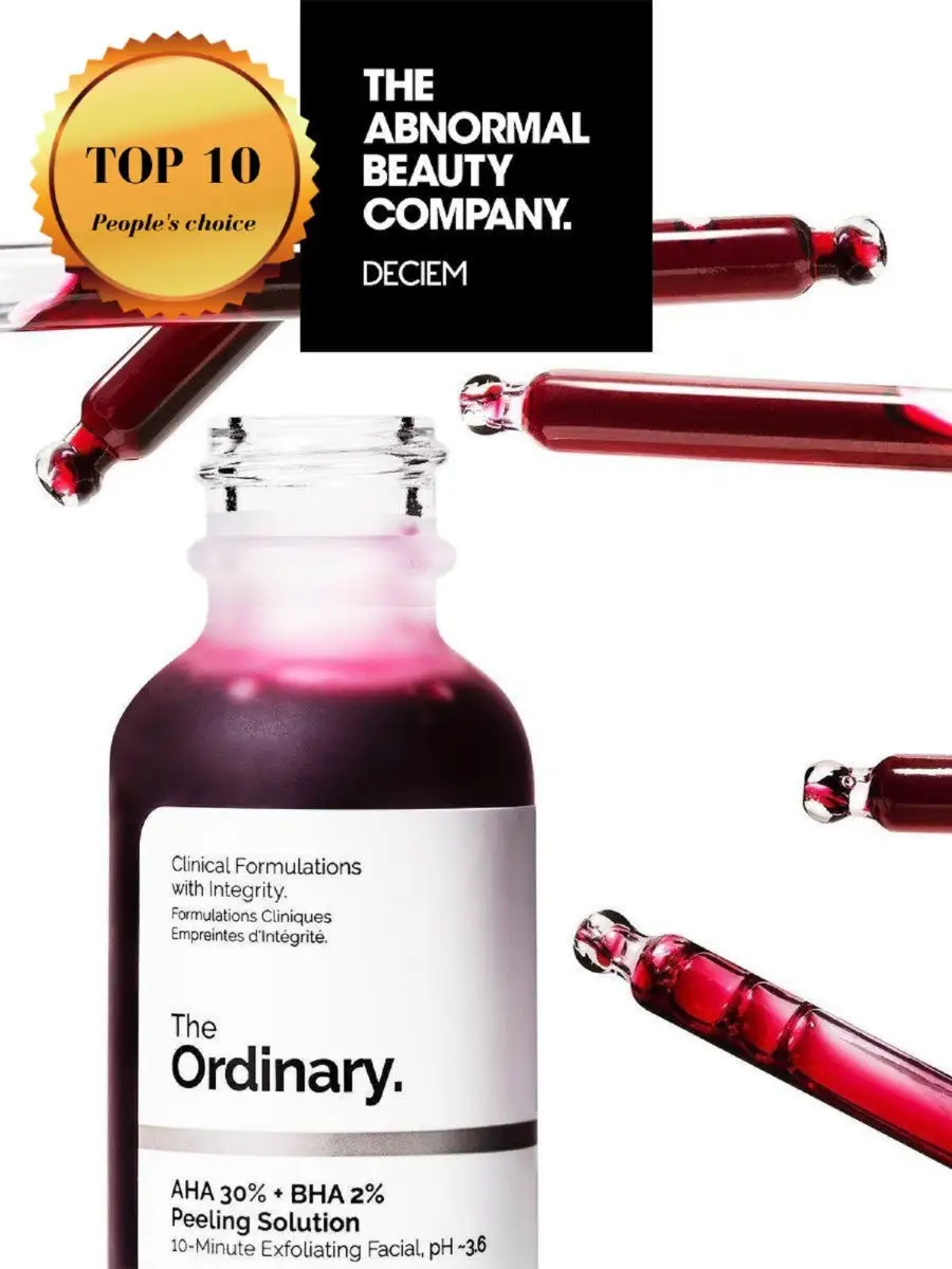 AHA 30% + BHA 2% Peeling Solution Красный Кровавый пилинг THE ORDINARY  17669977 купить в интернет-магазине Wildberries