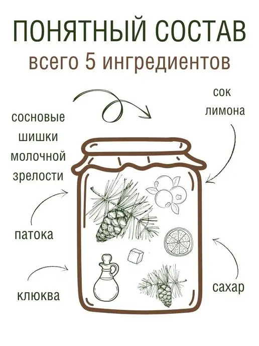 Емельяновская Биофабрика Варенье, 250 гр, с Клюквой из Шишек, 240 г, фото 7